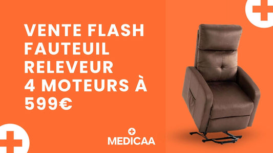 Profitez de notre vente flash sur le fauteuil releveur 4 moteurs Jules !