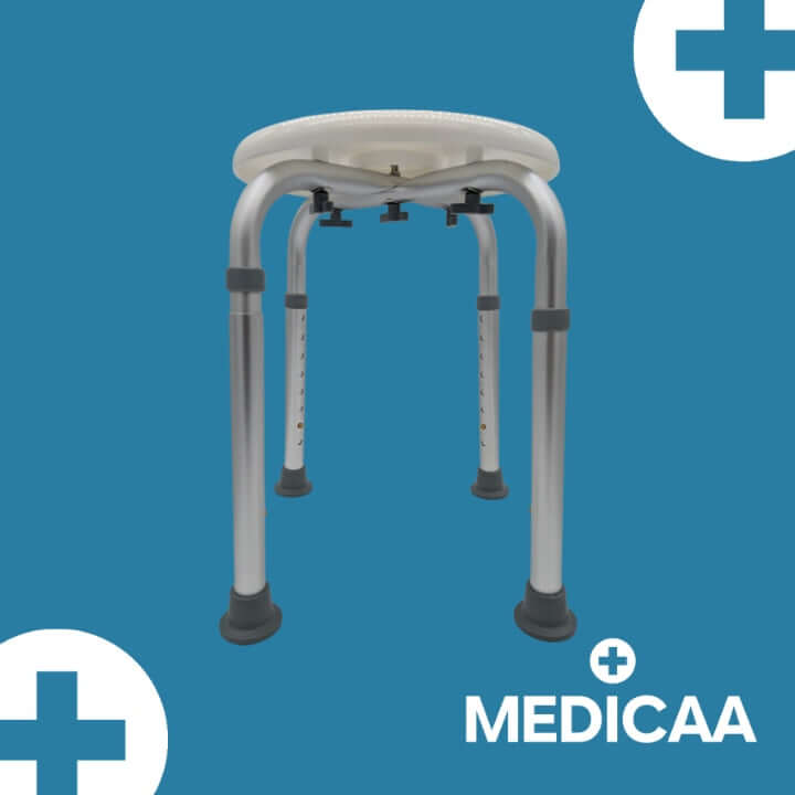 Medicaa tabouret de bain rond pied reglable en hauteur Joe face dessous