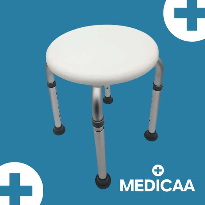 Medicaa tabouret de bain rond pied reglable en hauteur Joe profil