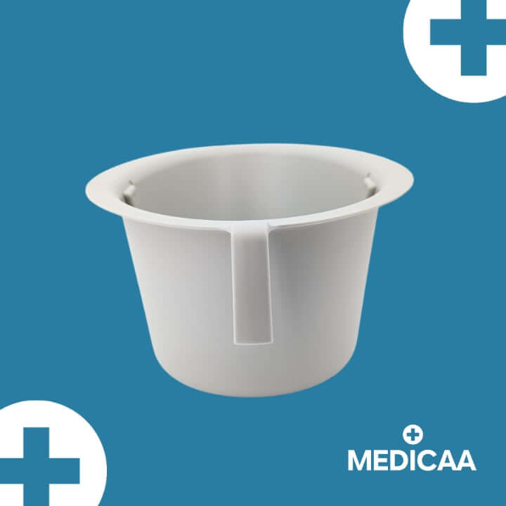 Medicaa chaise percee garde robe douche reglable en hauteur Olivia seau arriere