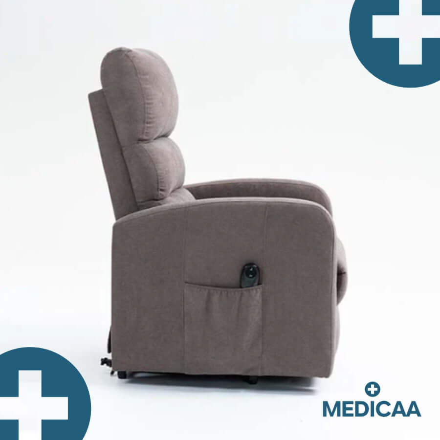 Medicaa fauteuil releveur 1 moteur robert gris souris cote