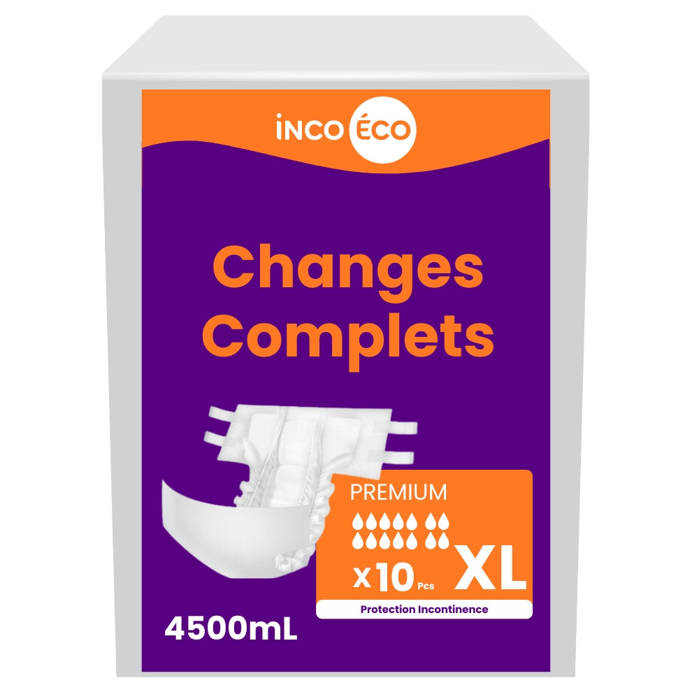 Changes Complets Premium - Ultra Absorbants - 4500 mL - Taille XL - IncoEco