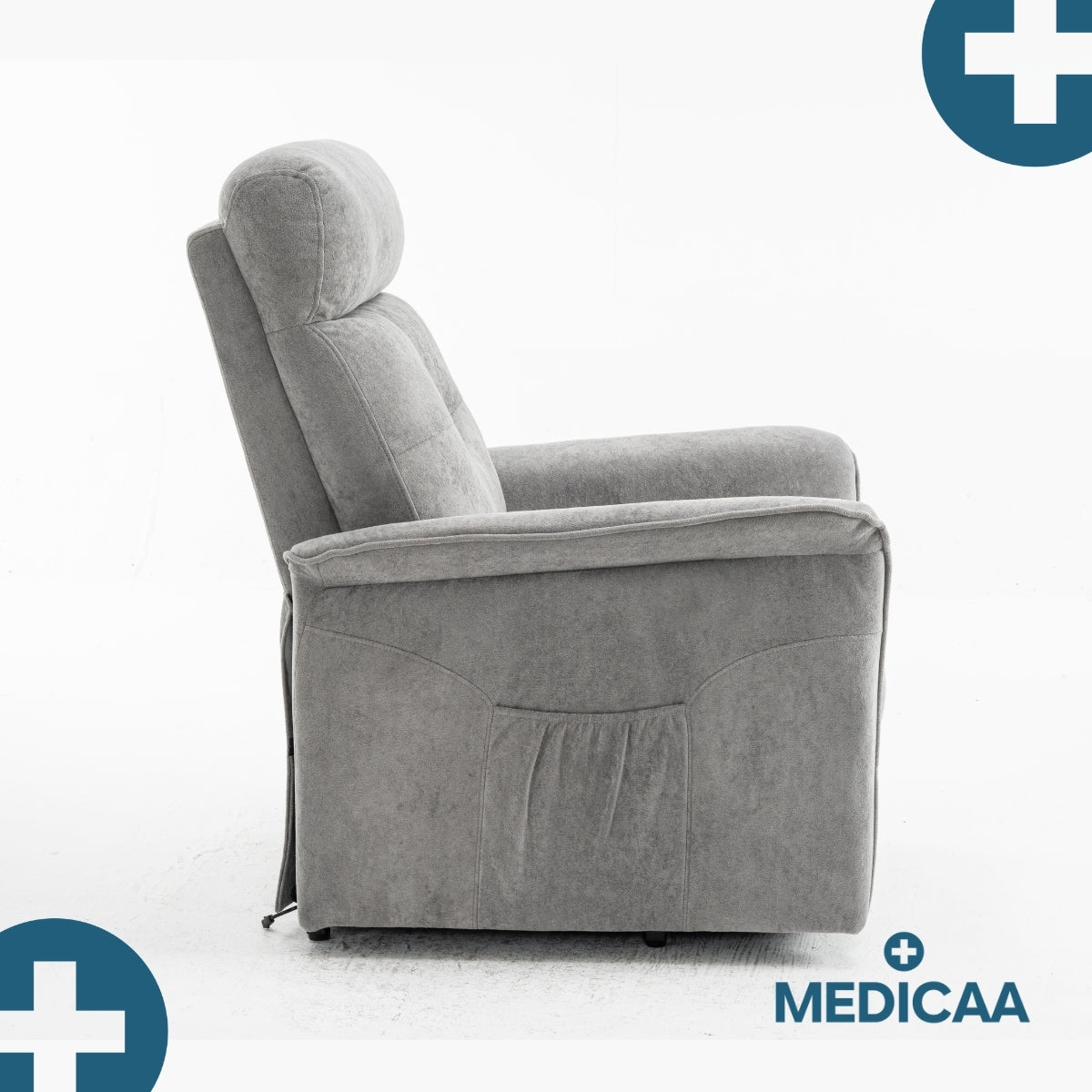 Medicaa fauteuil releveur 1 moteur eco modele albert coloris gris fonce marque tranquille emile