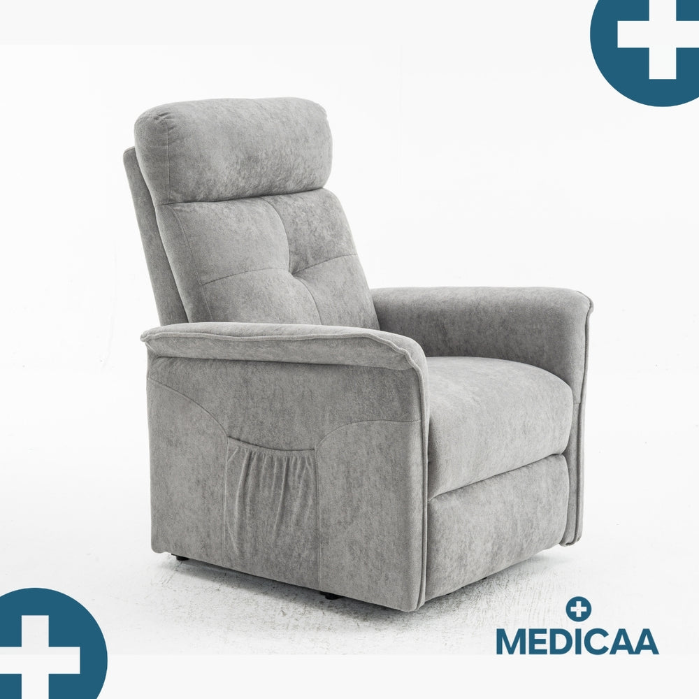 Medicaa fauteuil releveur 1 moteur eco modele albert coloris gris fonce marque tranquille emile
