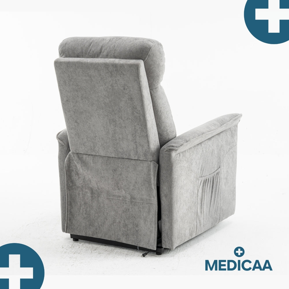 Medicaa fauteuil releveur 1 moteur eco modele albert coloris gris fonce marque tranquille emile