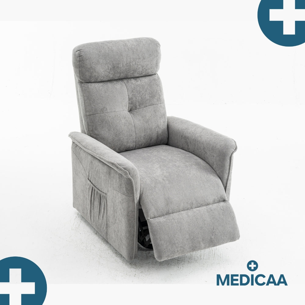 Medicaa fauteuil releveur 1 moteur eco modele albert coloris gris fonce marque tranquille emile