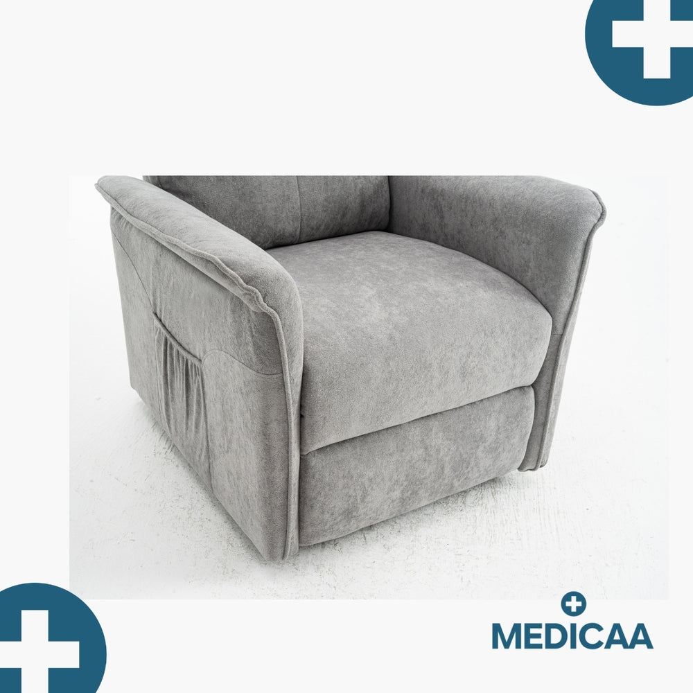 Medicaa fauteuil releveur 1 moteur eco modele albert coloris gris fonce marque tranquille emile