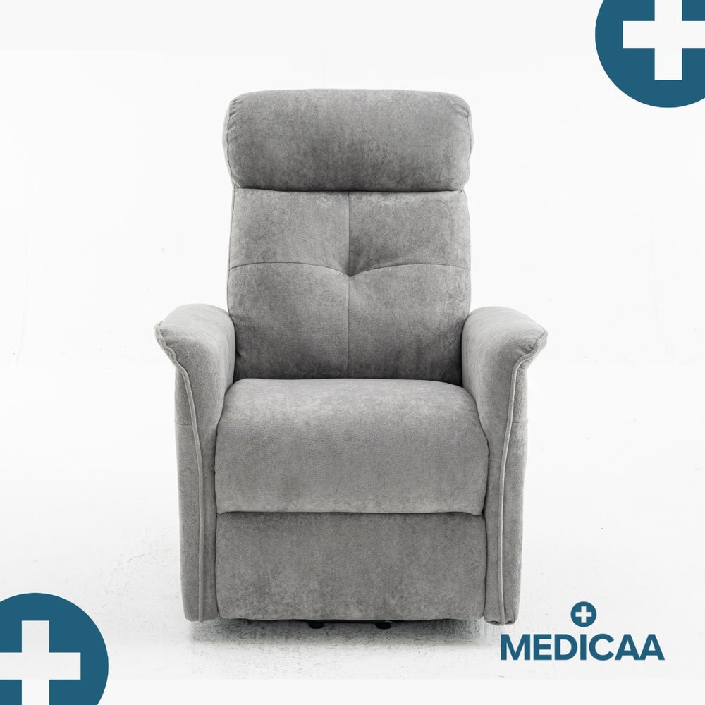 Medicaa fauteuil releveur 1 moteur eco modele albert coloris gris fonce marque tranquille emile