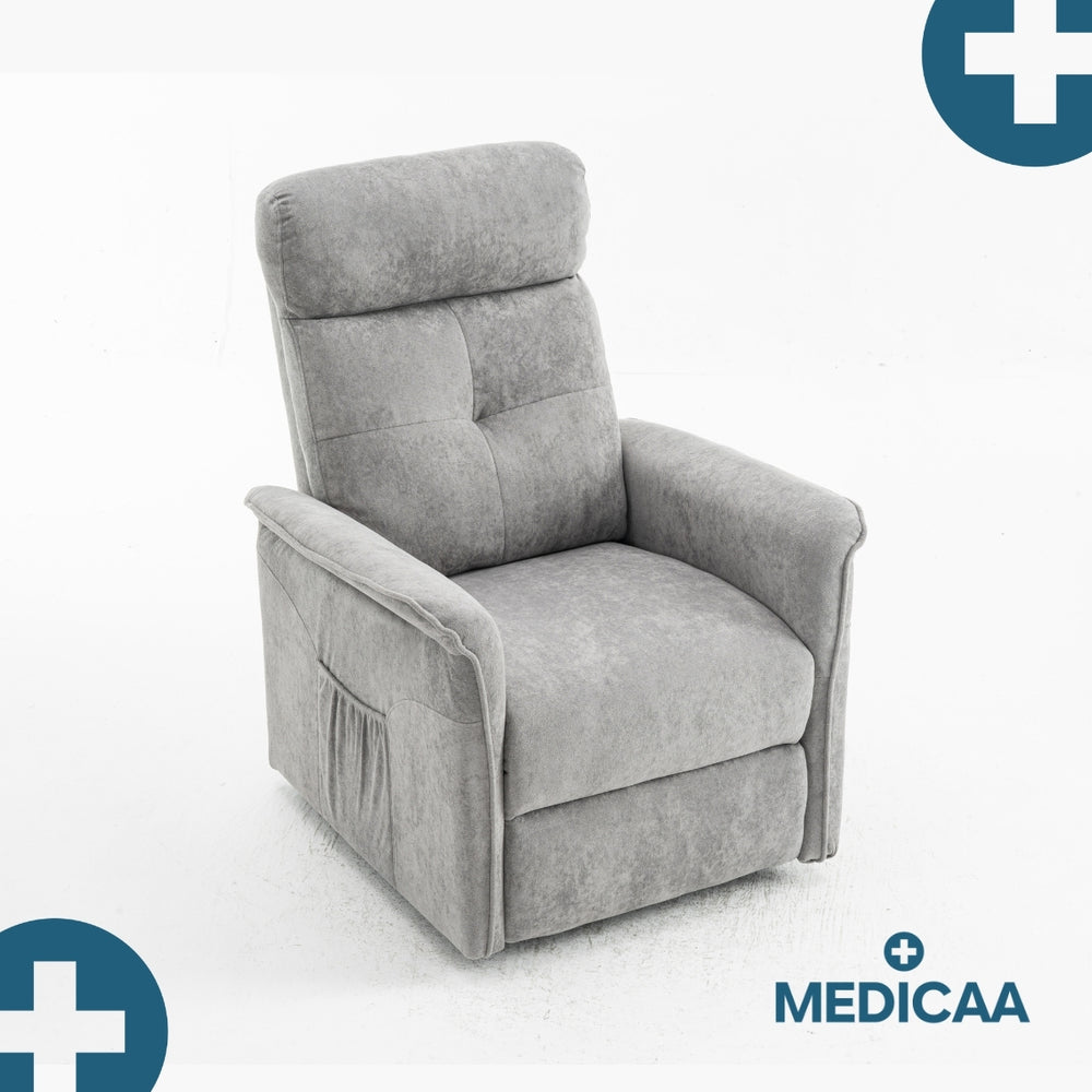 Medicaa fauteuil releveur 1 moteur eco modele albert coloris gris fonce marque tranquille emile