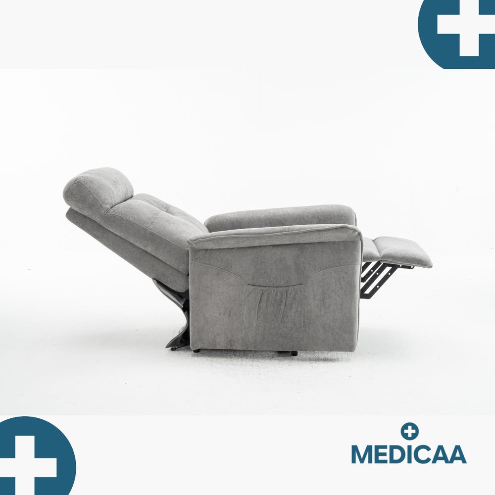 Medicaa fauteuil releveur 1 moteur eco modele albert coloris gris fonce marque tranquille emile