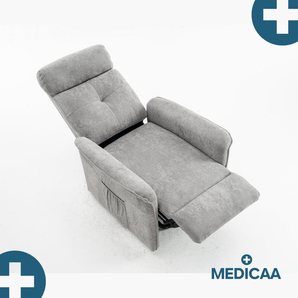 Medicaa fauteuil releveur 1 moteur eco modele albert coloris gris fonce marque tranquille emile