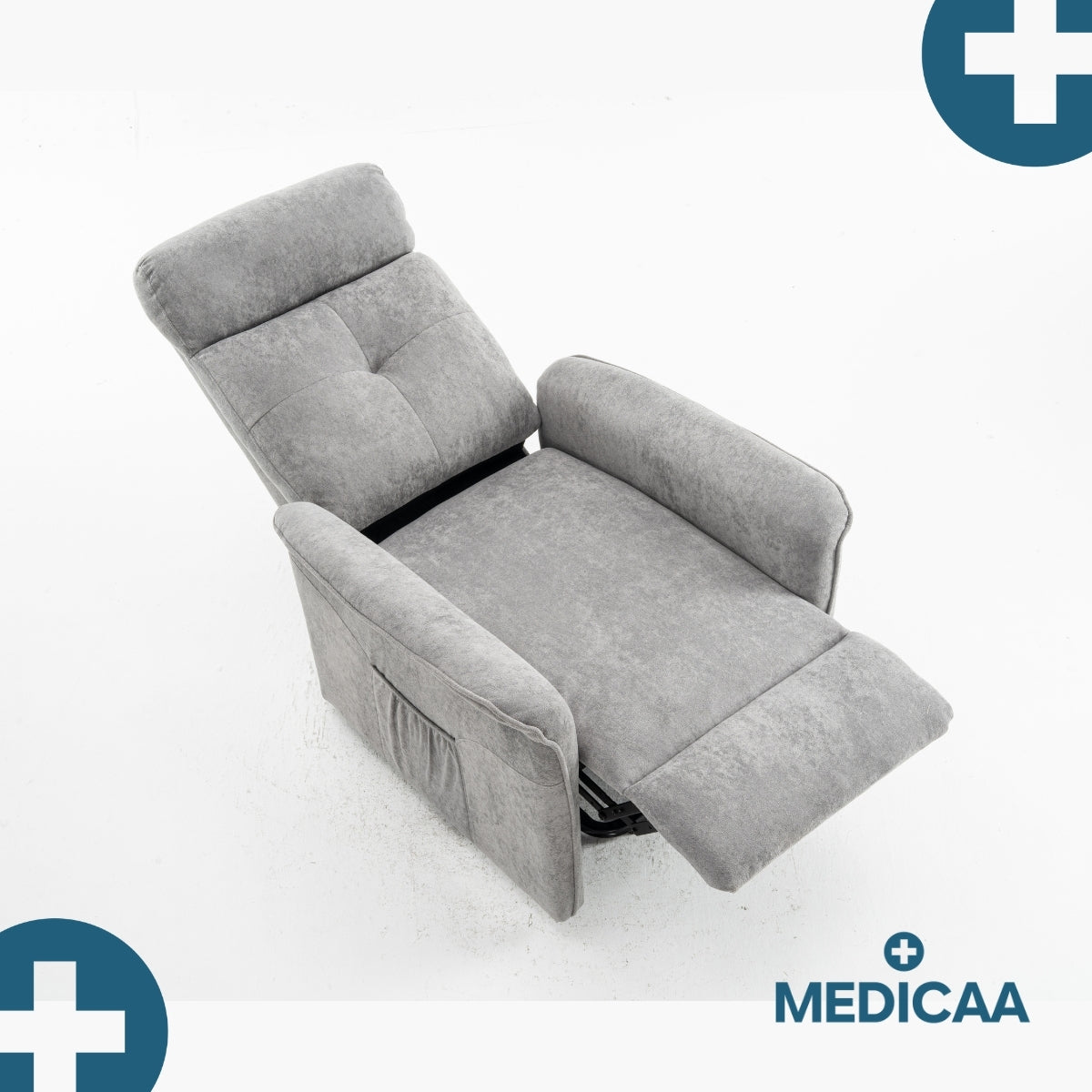 Medicaa fauteuil releveur 1 moteur eco modele albert coloris gris fonce marque tranquille emile
