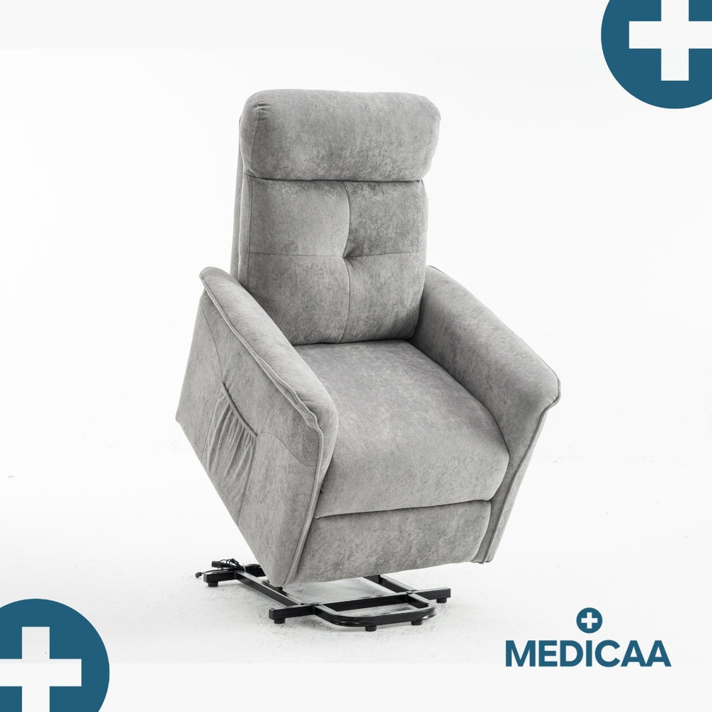 Medicaa fauteuil releveur 1 moteur eco modele albert coloris gris fonce marque tranquille emile