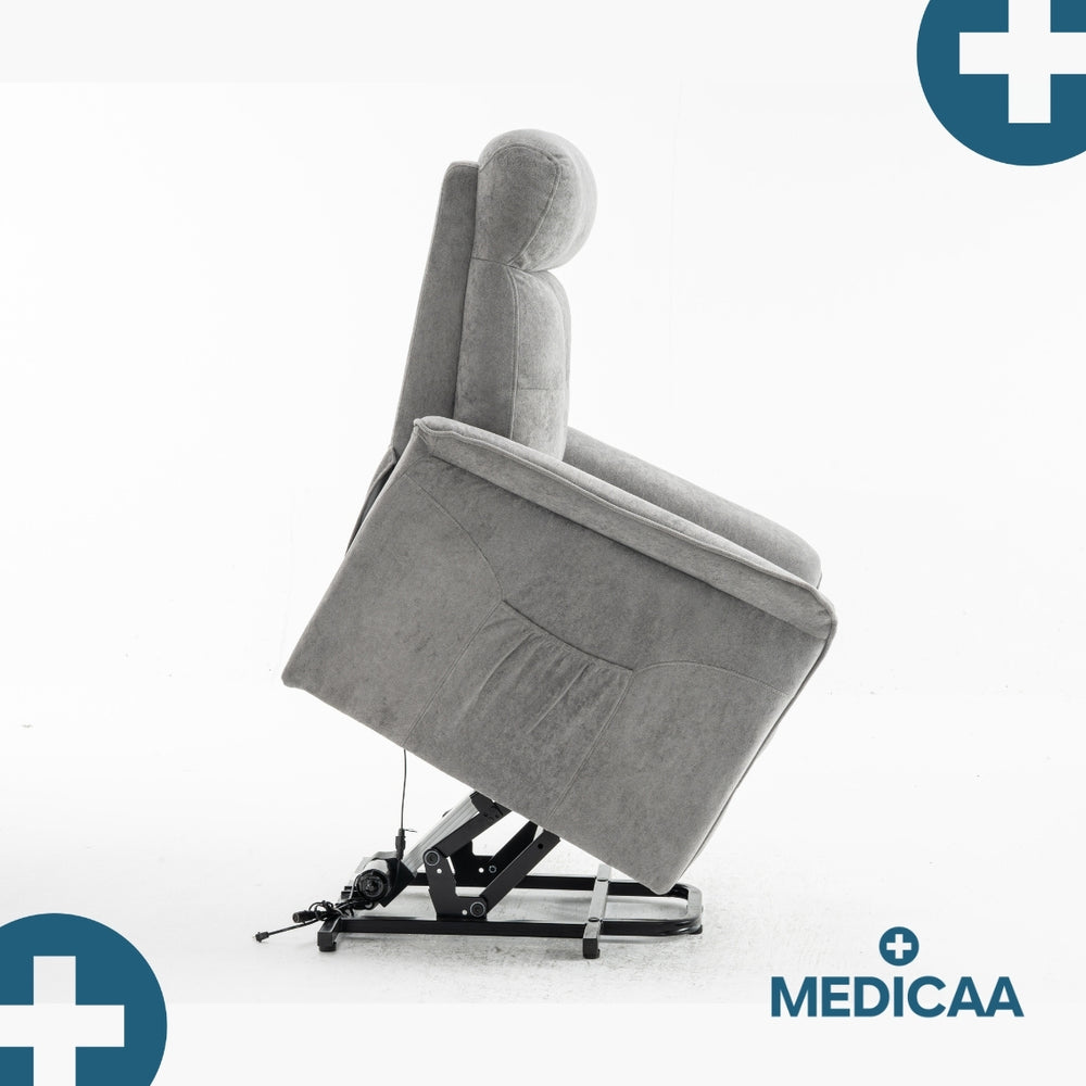 Medicaa fauteuil releveur 1 moteur eco modele albert coloris gris fonce marque tranquille emile