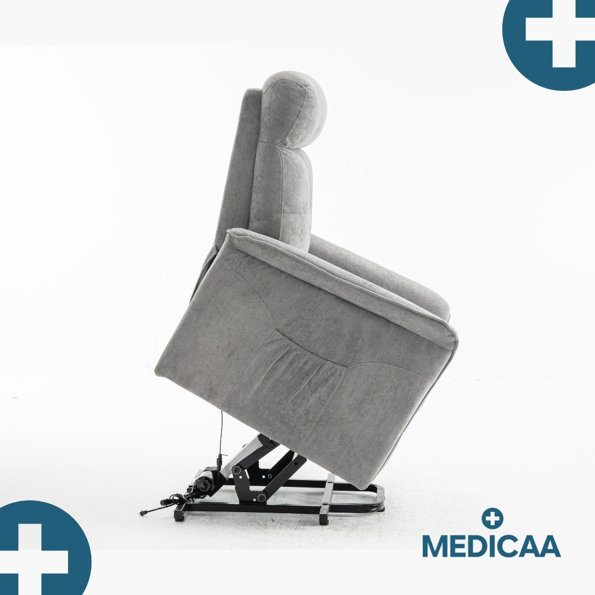 Medicaa fauteuil releveur 1 moteur eco modele albert coloris gris fonce marque tranquille emile