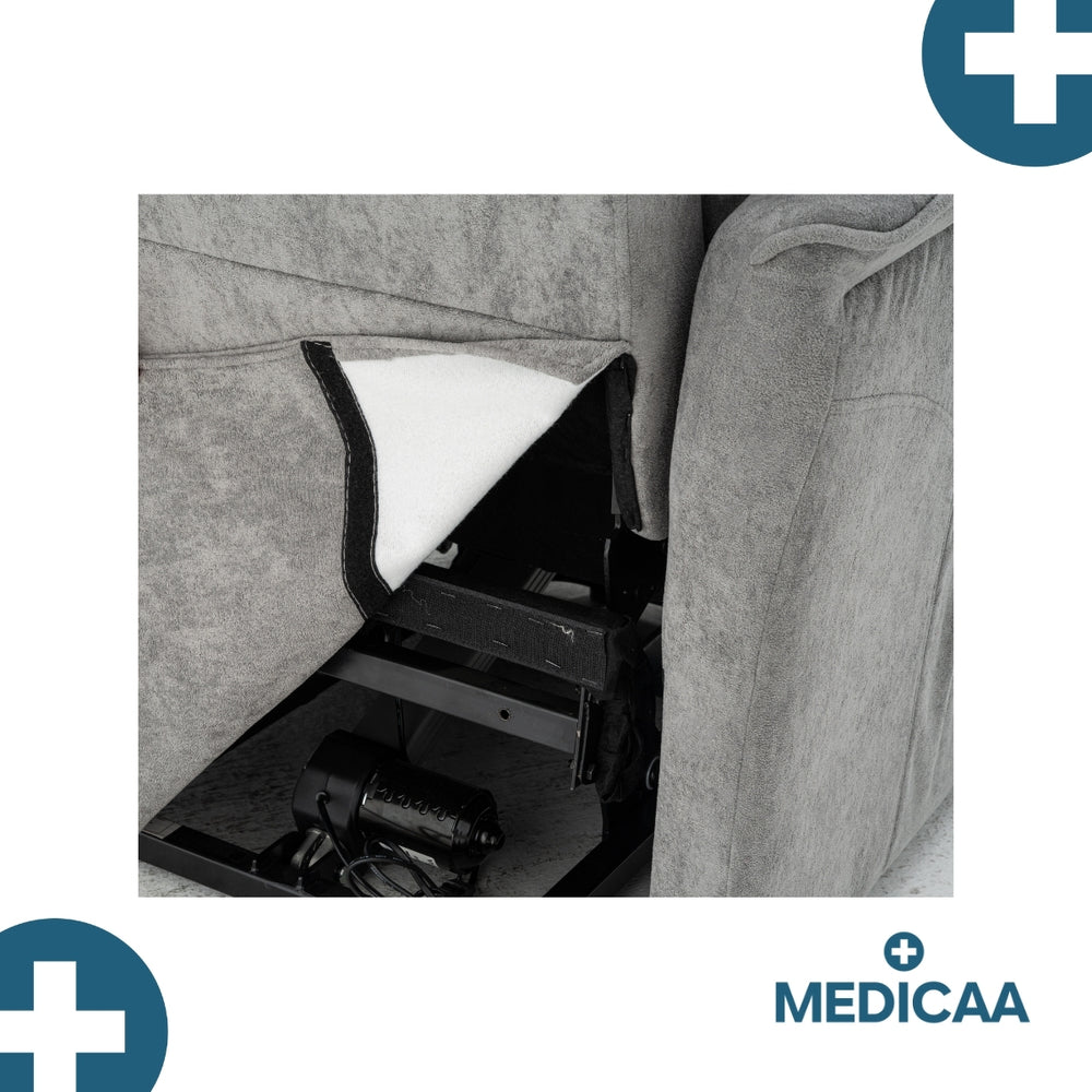 Medicaa fauteuil releveur 1 moteur eco modele albert coloris gris fonce marque tranquille emile