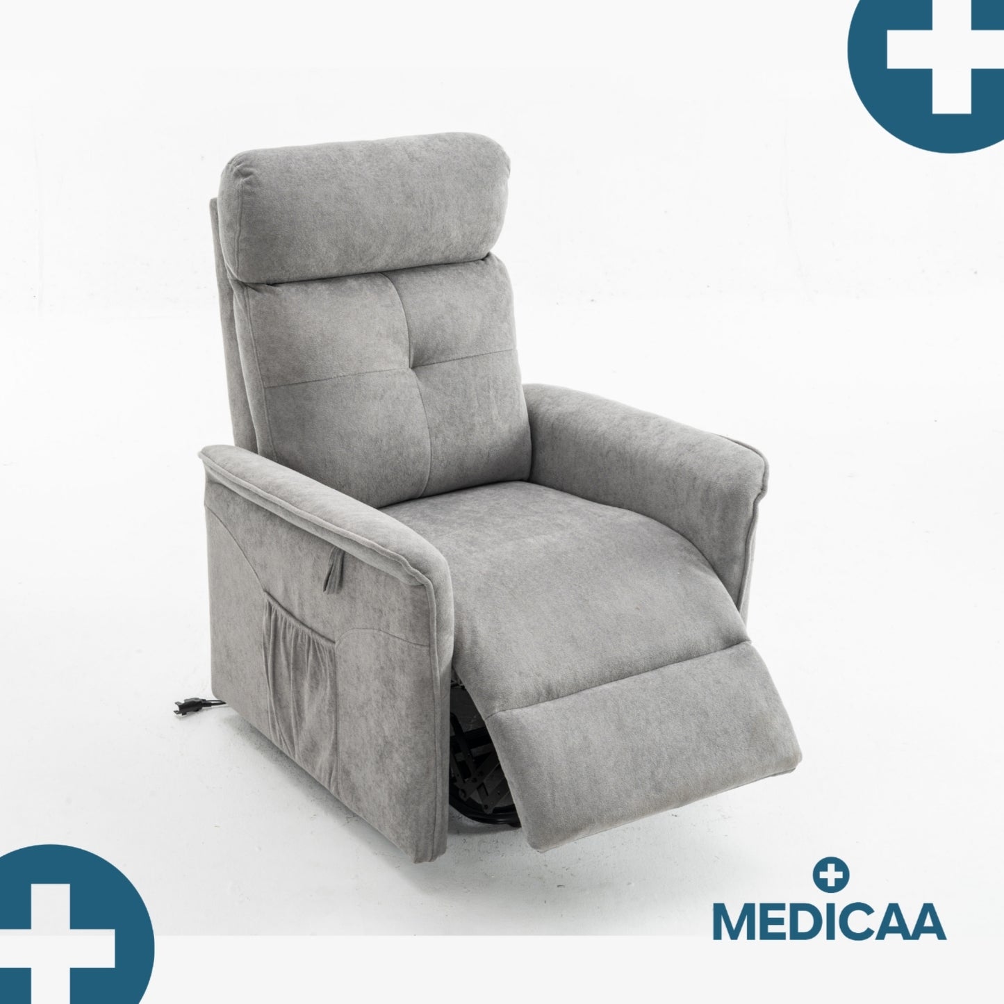 Fauteuil Releveur Premium - 1 Moteur - Gris Foncé - Modèle Anatole - Tranquille Émile
