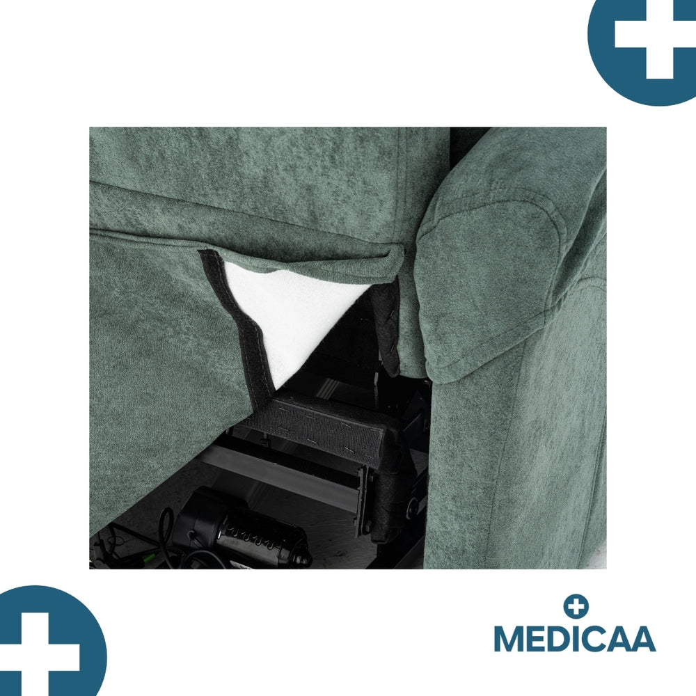 Fauteuil Releveur Premium - 1 Moteur - Vert - Modèle Anatole - Tranquille Émile