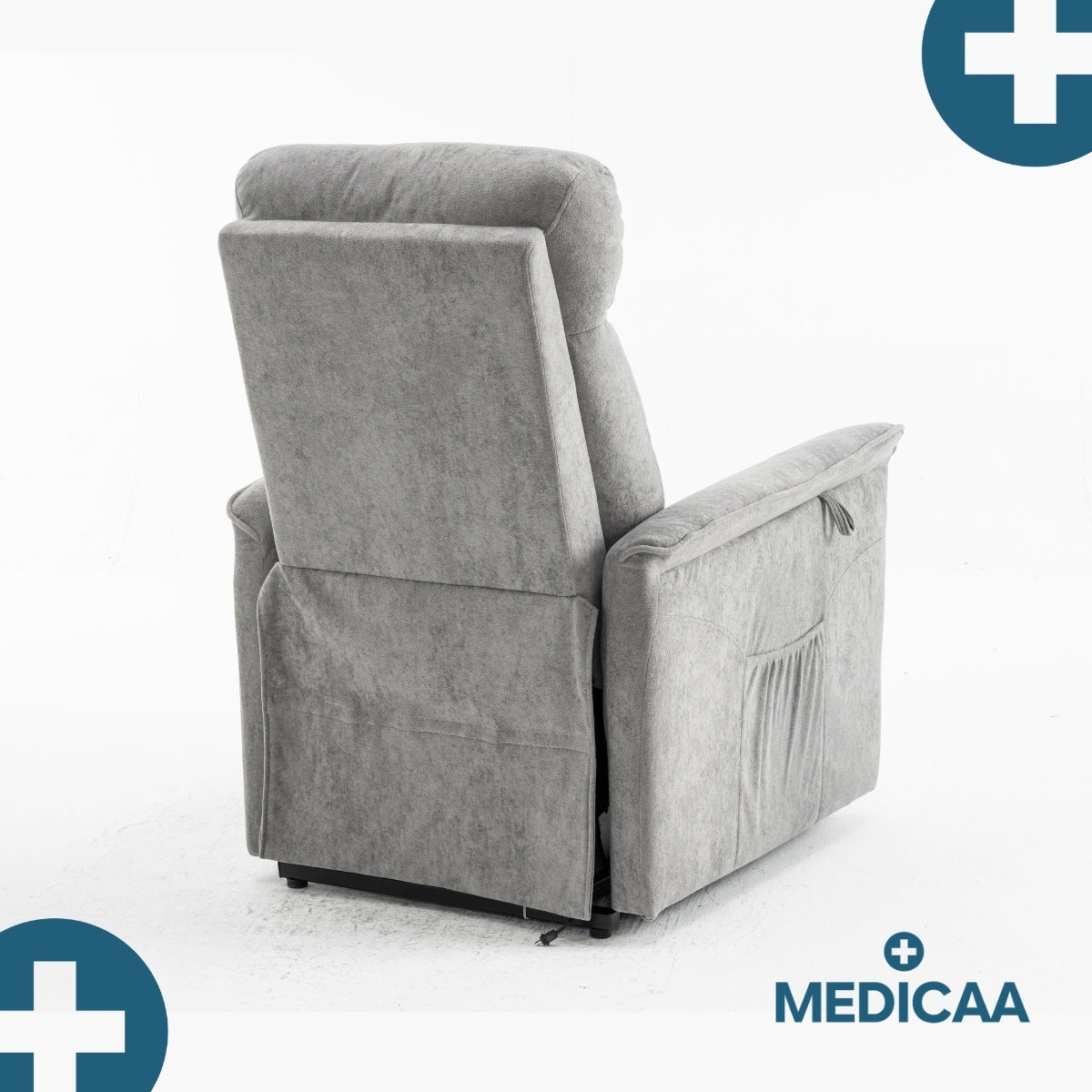 Medicaa fauteuil releveur 2 moteurs gamme eco model lucien coloris gris fonce marque tranquille emile