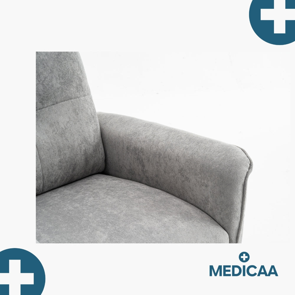Medicaa fauteuil releveur 2 moteurs gamme eco model lucien coloris gris fonce marque tranquille emile