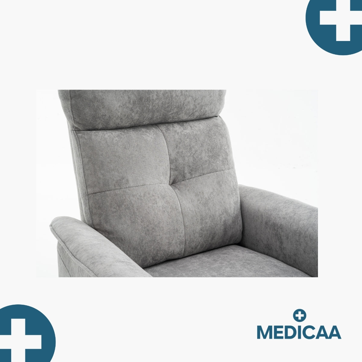 Medicaa fauteuil releveur 2 moteurs gamme eco model lucien coloris gris fonce marque tranquille emile