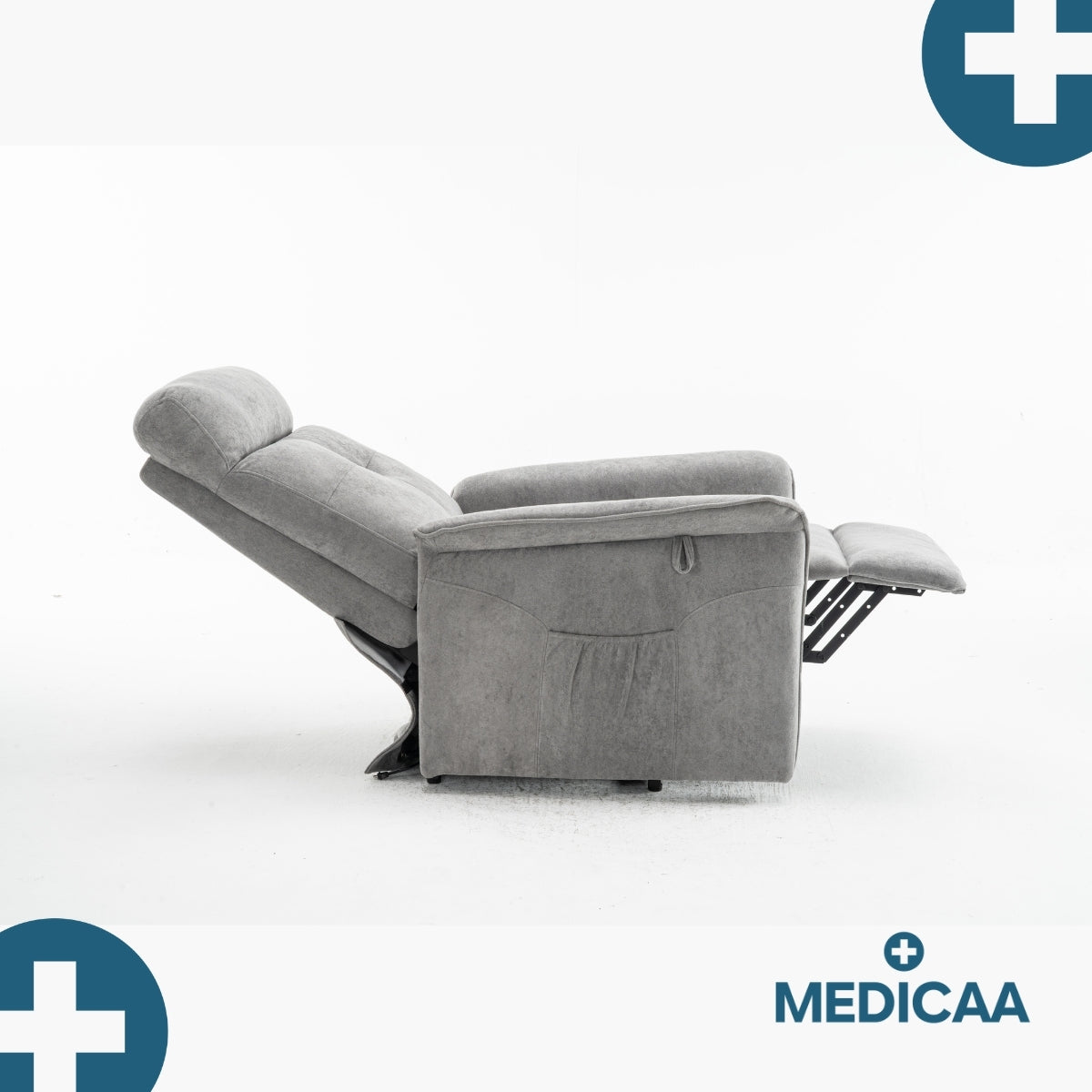 Medicaa fauteuil releveur 2 moteurs gamme eco model lucien coloris gris fonce marque tranquille emile