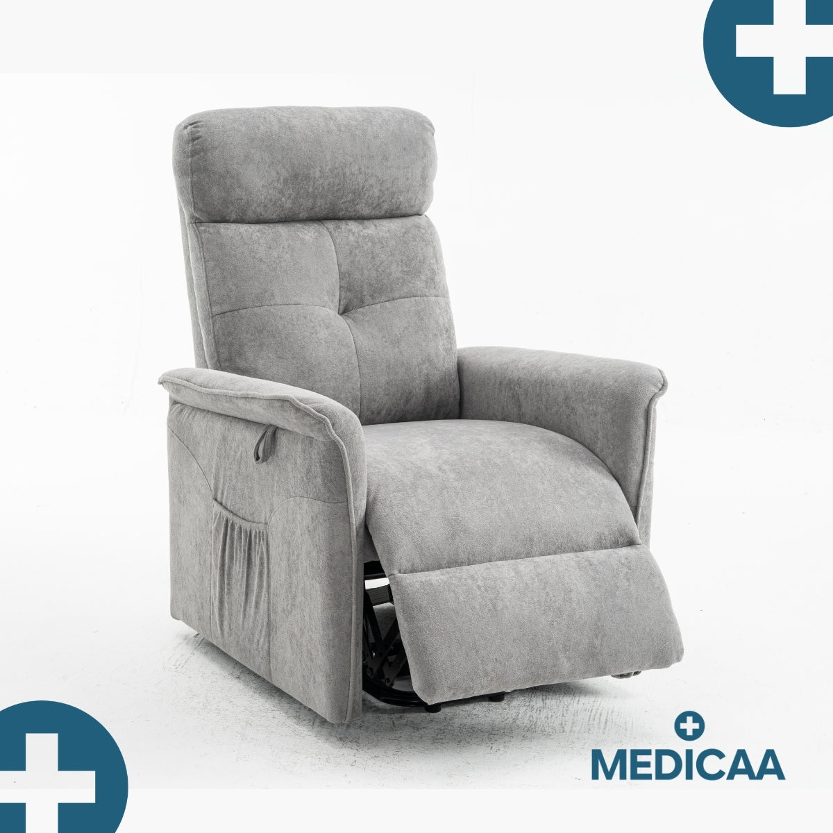 Medicaa fauteuil releveur 2 moteurs gamme eco model lucien coloris gris fonce marque tranquille emile