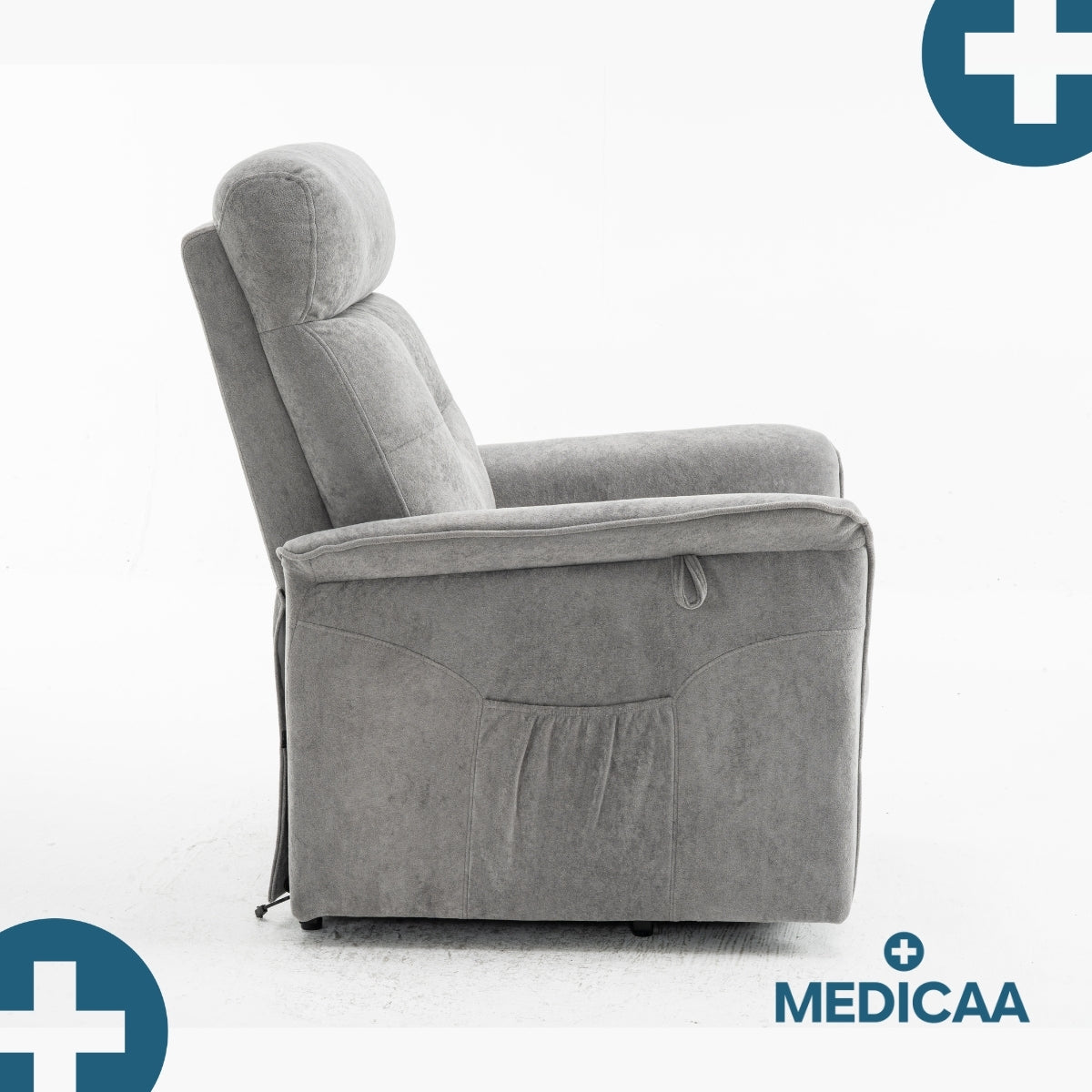 Medicaa fauteuil releveur 2 moteurs gamme eco model lucien coloris gris fonce marque tranquille emile