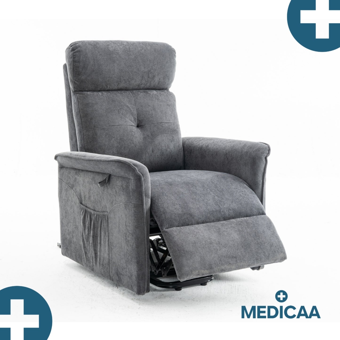 Medicaa fauteuil releveur 2 moteurs premium modele Fernand coloris Anthracite marque Tranquille Emile