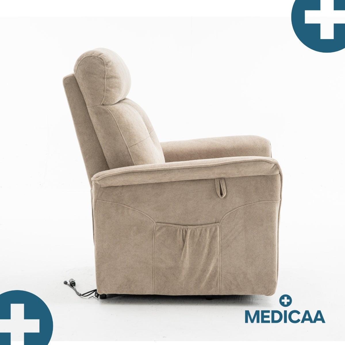 Medicaa fauteuil releveur 2 moteurs gamme premium modele fernand coloris beige marque tranquille emile