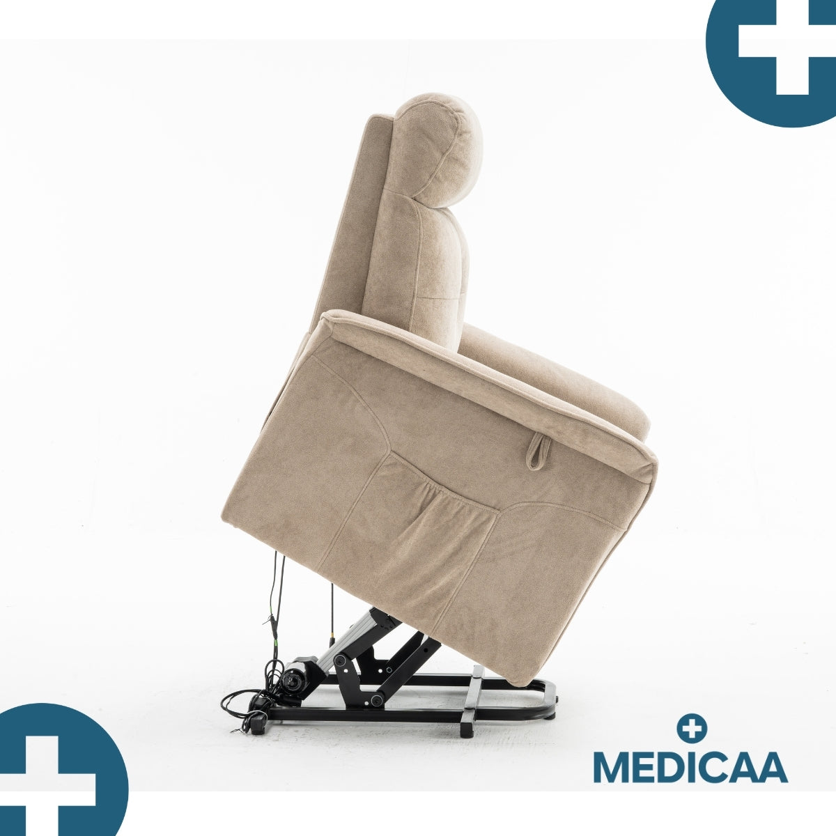 Medicaa fauteuil releveur 2 moteurs gamme premium modele fernand coloris beige marque tranquille emile