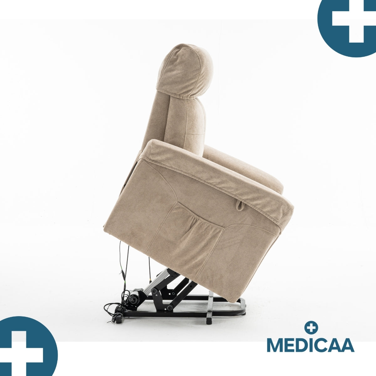 Medicaa fauteuil releveur 2 moteurs gamme premium modele fernand coloris beige marque tranquille emile