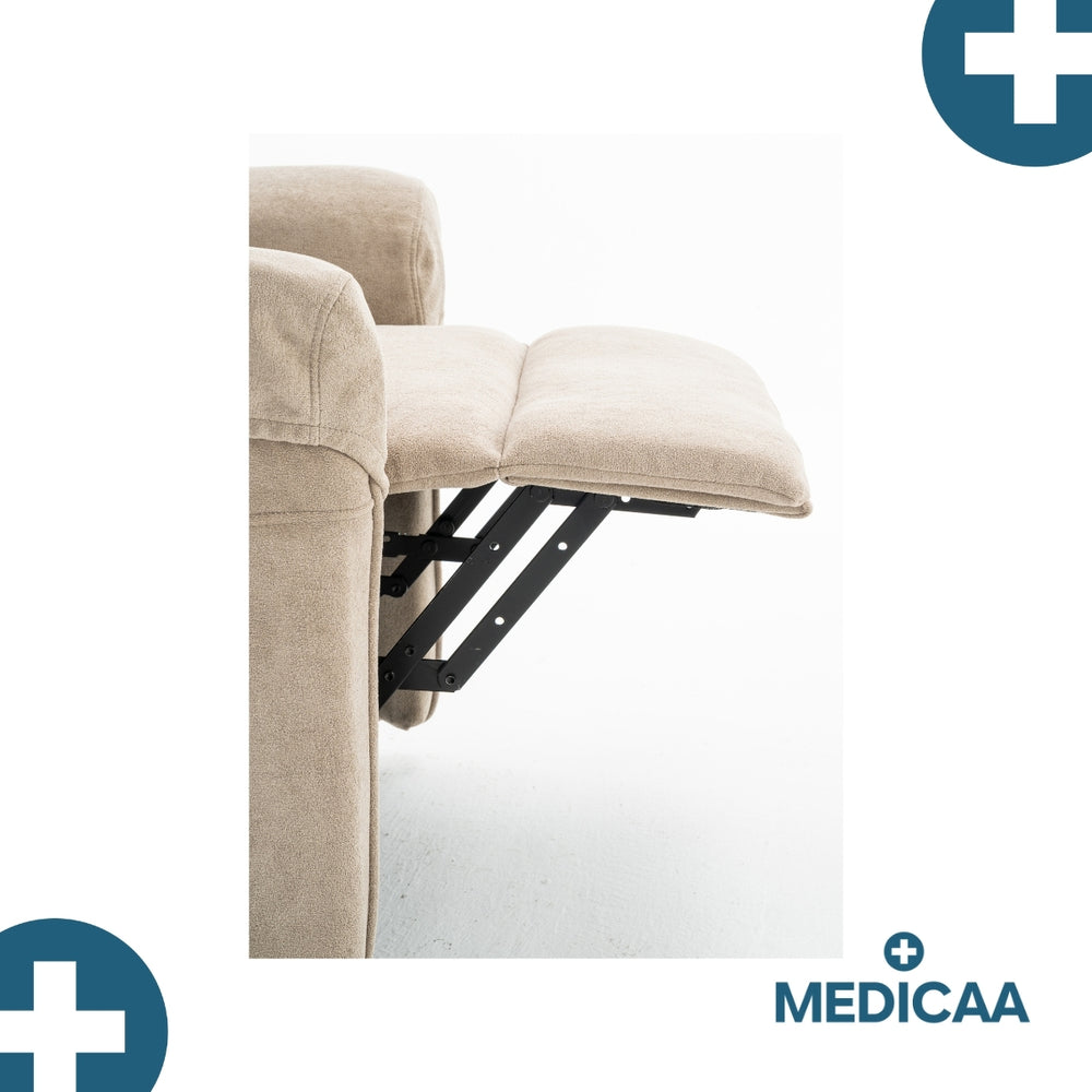 Medicaa fauteuil releveur 2 moteurs gamme premium modele fernand coloris beige marque tranquille emile