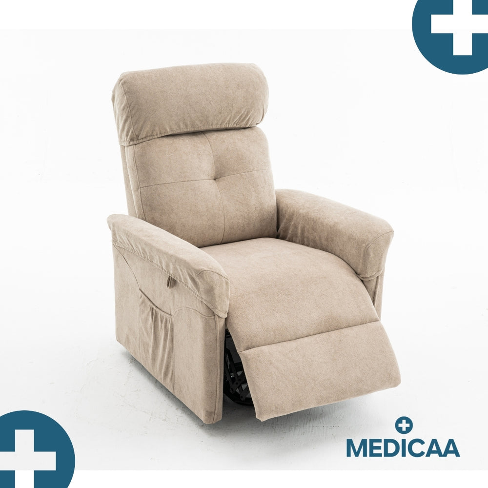 Medicaa fauteuil releveur 2 moteurs gamme premium modele fernand coloris beige marque tranquille emile