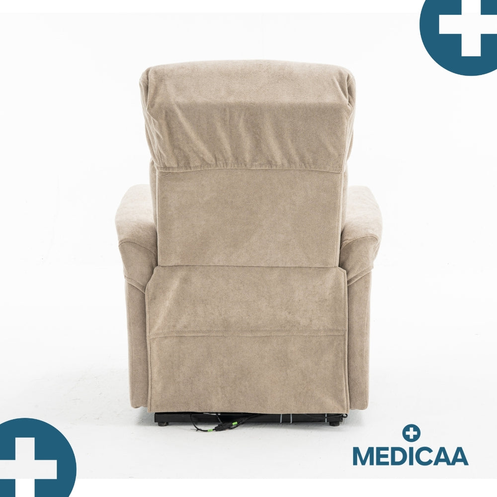 Medicaa fauteuil releveur 2 moteurs gamme premium modele fernand coloris beige marque tranquille emile