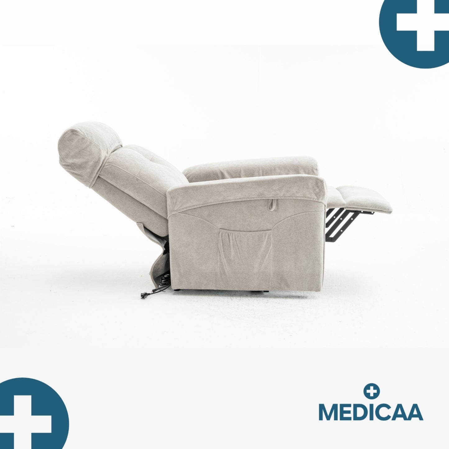 Fauteuil Releveur Premium - 2 Moteurs - Gris Clair - Modèle Fernand - Tranquille Émile