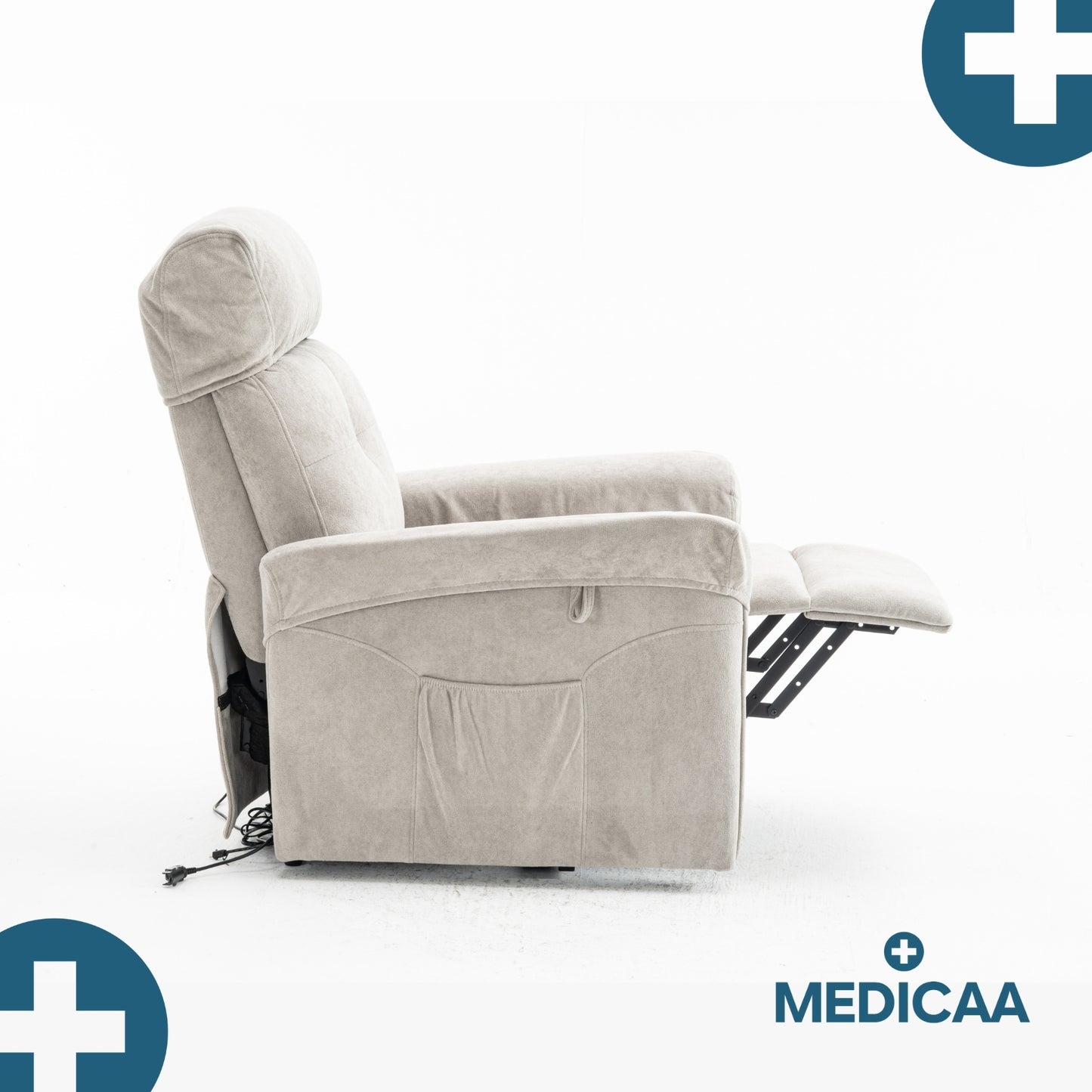 Fauteuil Releveur Premium - 2 Moteurs - Gris Clair - Modèle Fernand - Tranquille Émile