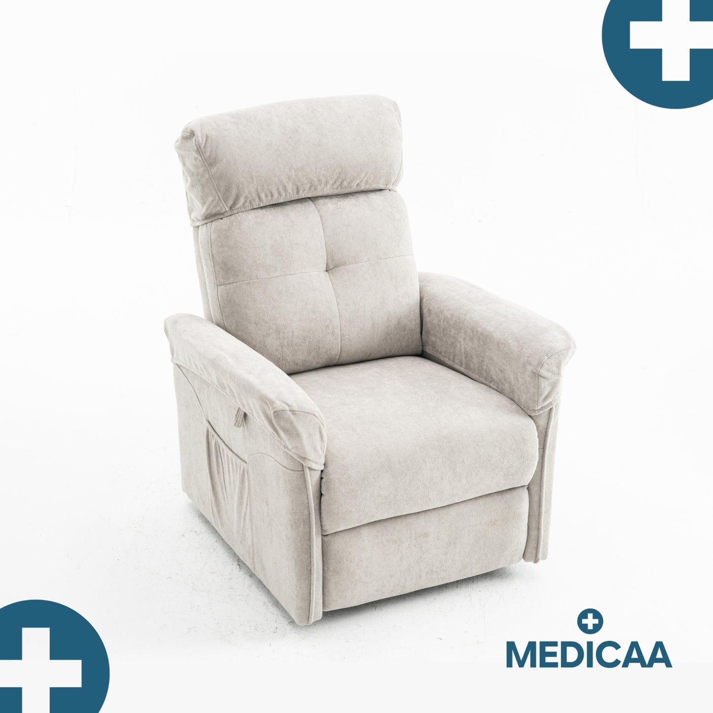 Fauteuil Releveur Premium - 2 Moteurs - Gris Clair - Modèle Fernand - Tranquille Émile