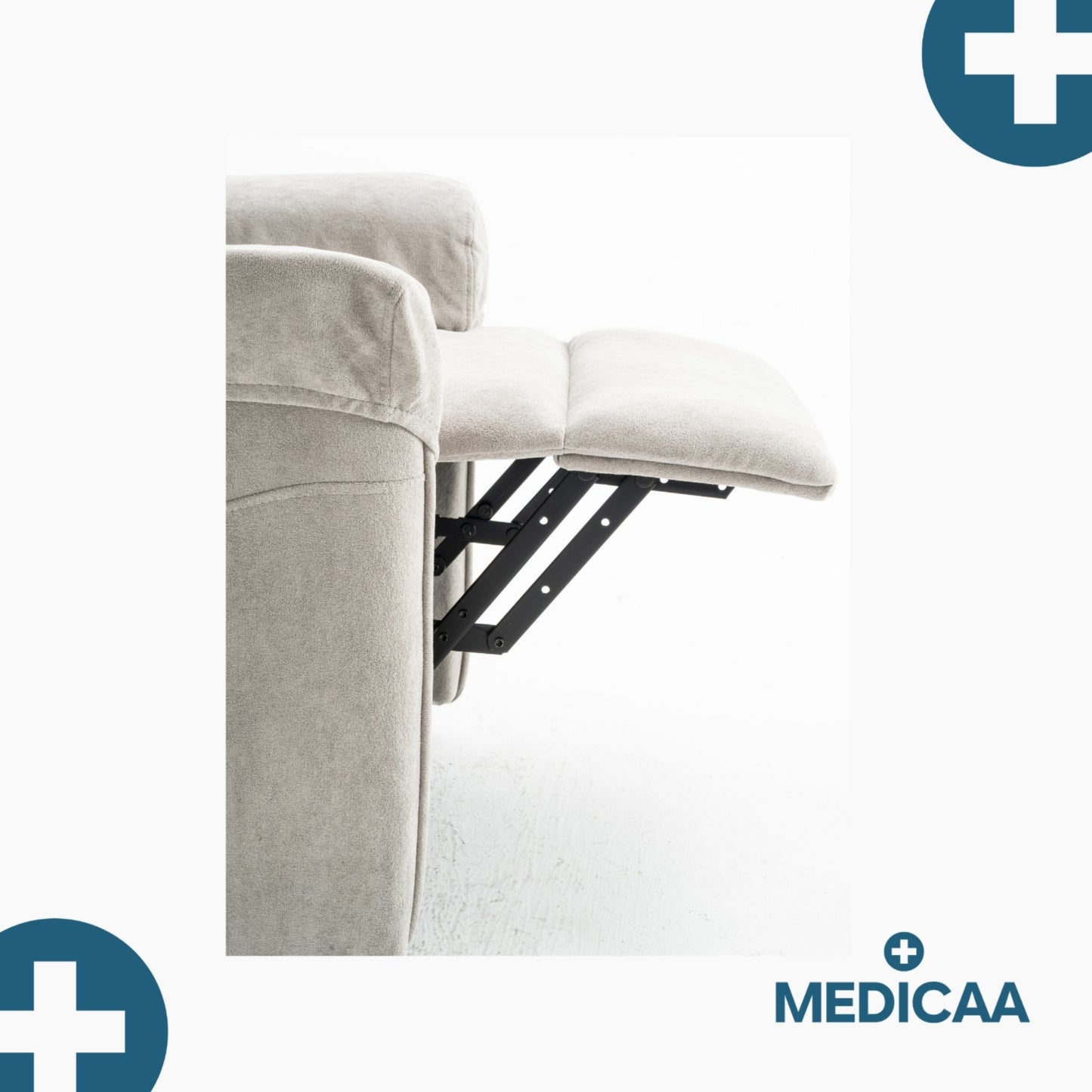 Fauteuil Releveur Premium - 2 Moteurs - Gris Clair - Modèle Fernand - Tranquille Émile