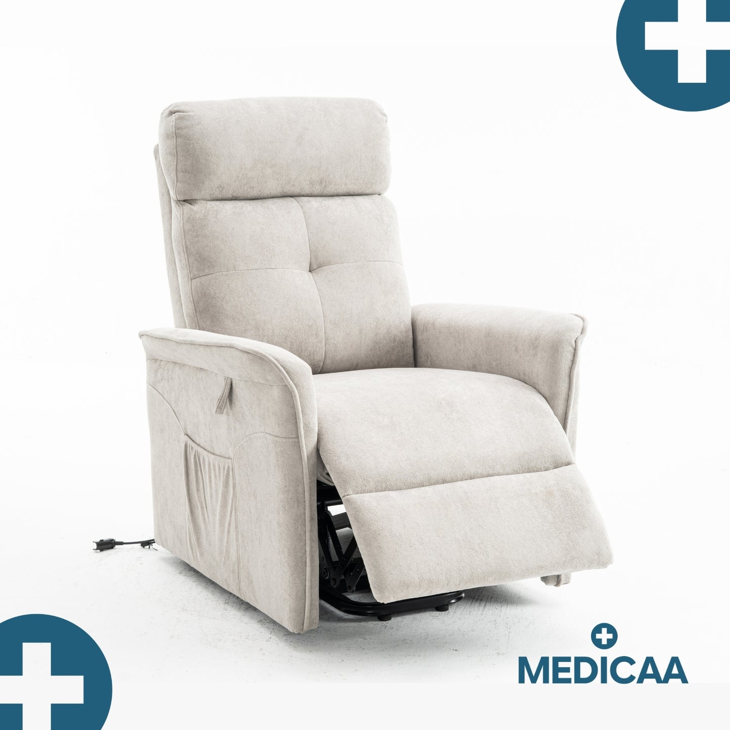 Fauteuil Releveur Premium - 2 Moteurs - Gris Clair - Modèle Fernand - Tranquille Émile