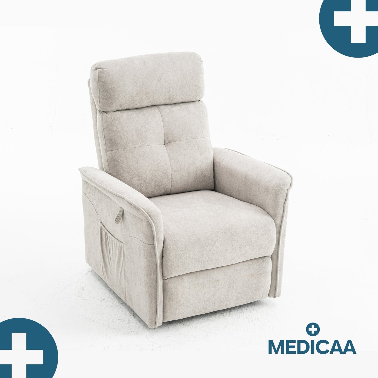 Fauteuil Releveur Premium - 2 Moteurs - Gris Clair - Modèle Fernand - Tranquille Émile