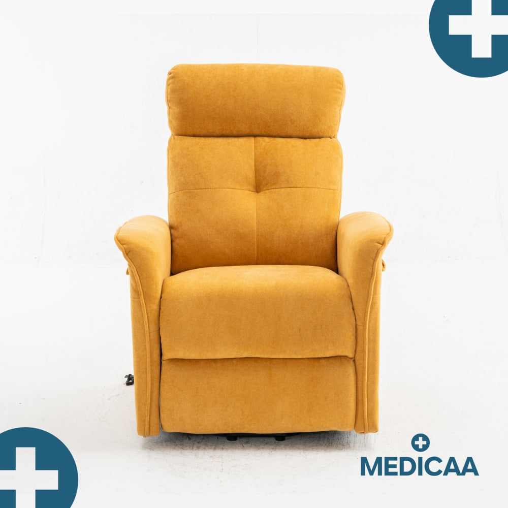 Fauteuil Releveur Premium - 2 Moteurs - Jaune - Modèle Fernand - Tranquille Émile