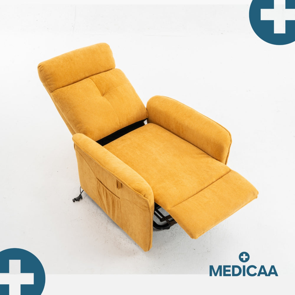 Fauteuil Releveur Premium - 2 Moteurs - Jaune - Modèle Fernand - Tranquille Émile