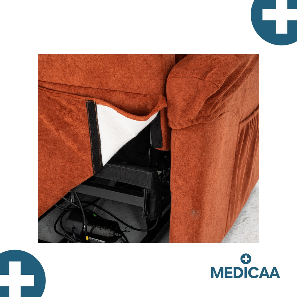 Fauteuil Releveur Premium - 2 Moteurs - Rouge - Modèle Fernand - Tranquille Émile