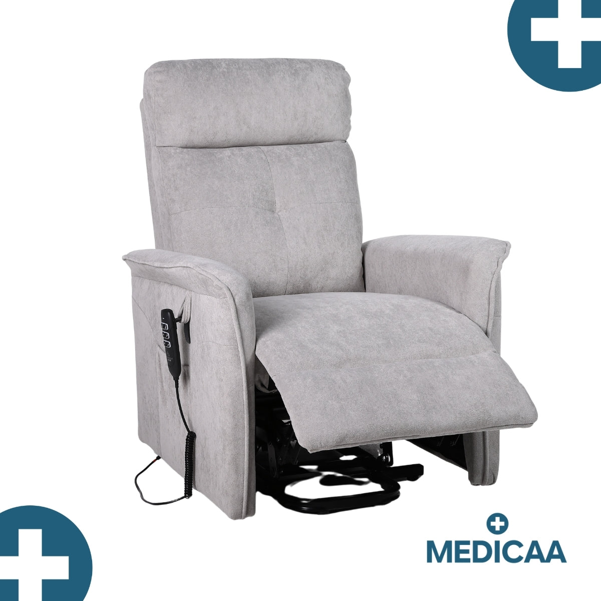 Fauteuil Releveur Premium - 3 Moteurs - Gris Clair - Modèle Eugène - Tranquille Émile