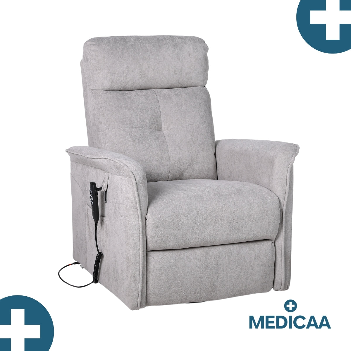 Fauteuil Releveur Premium - 3 Moteurs - Gris Clair - Modèle Eugène - Tranquille Émile