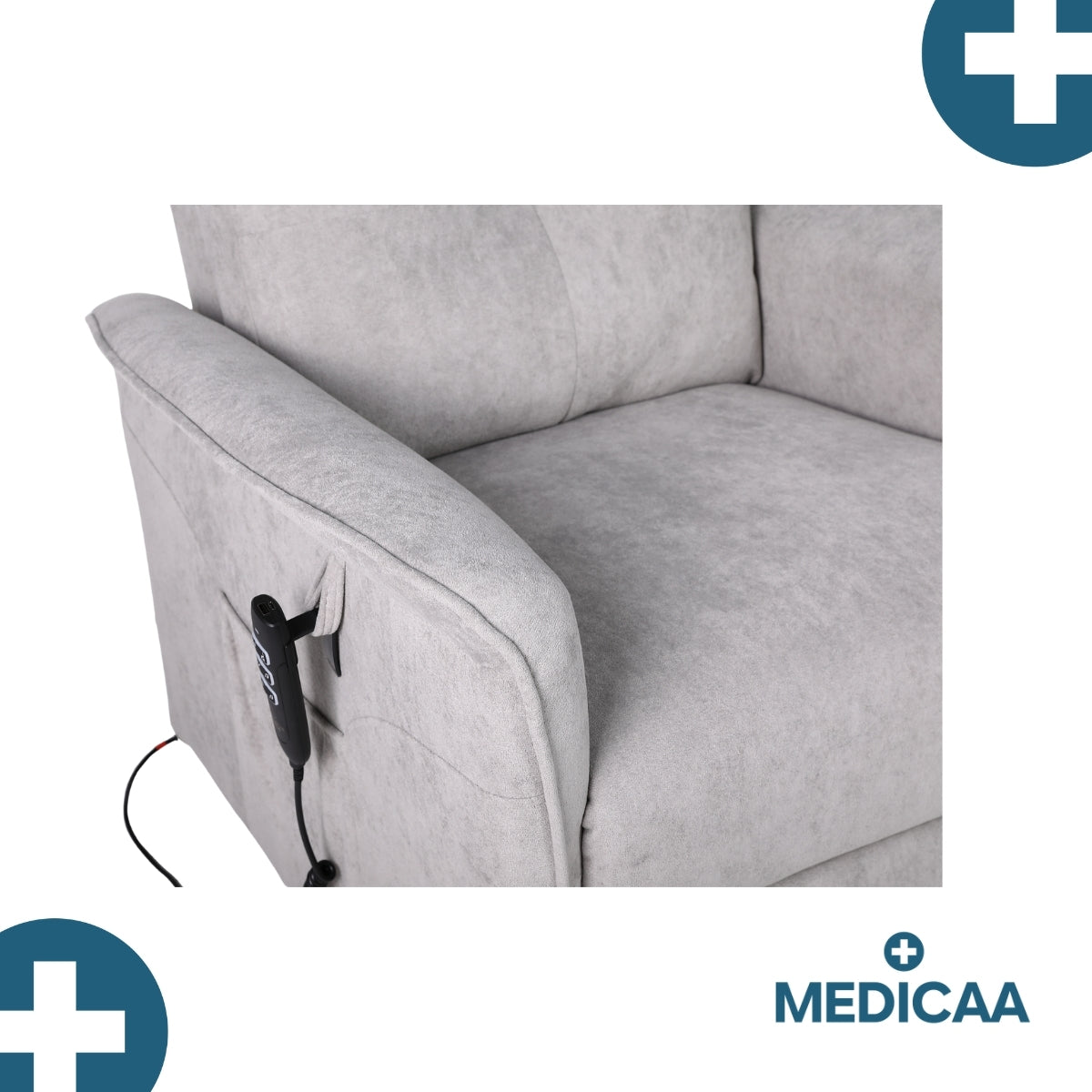 Fauteuil Releveur Premium - 3 Moteurs - Gris Clair - Modèle Eugène - Tranquille Émile