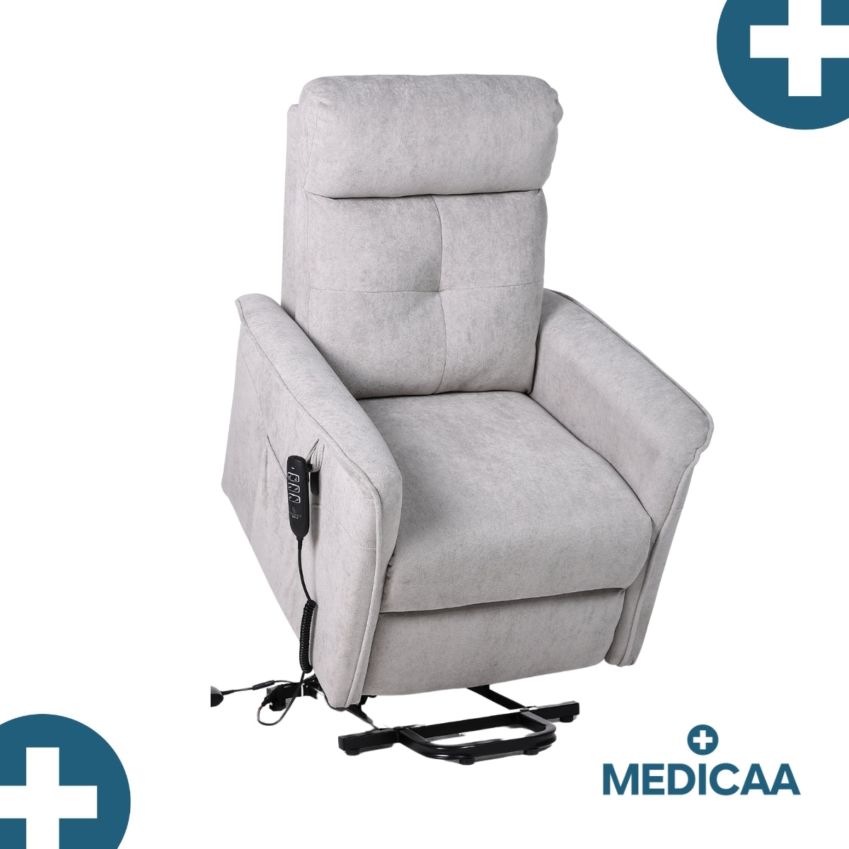 Fauteuil Releveur Premium - 3 Moteurs - Gris Clair - Modèle Eugène - Tranquille Émile