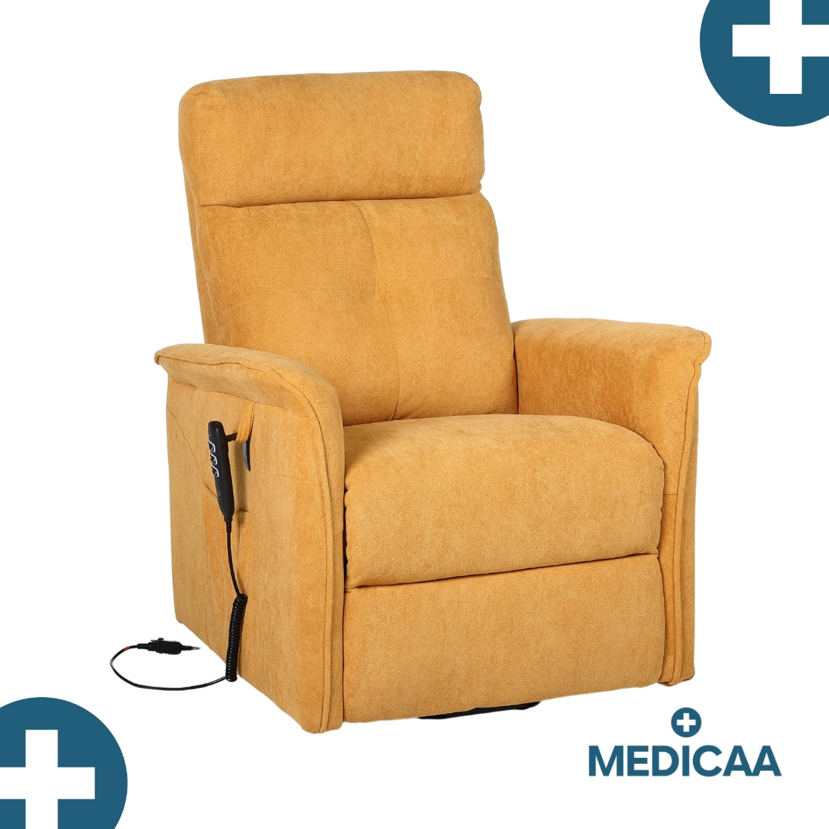 Fauteuil Releveur Premium - 1 Moteur - Jaune - Modèle Anatole - Tranquille Émile
