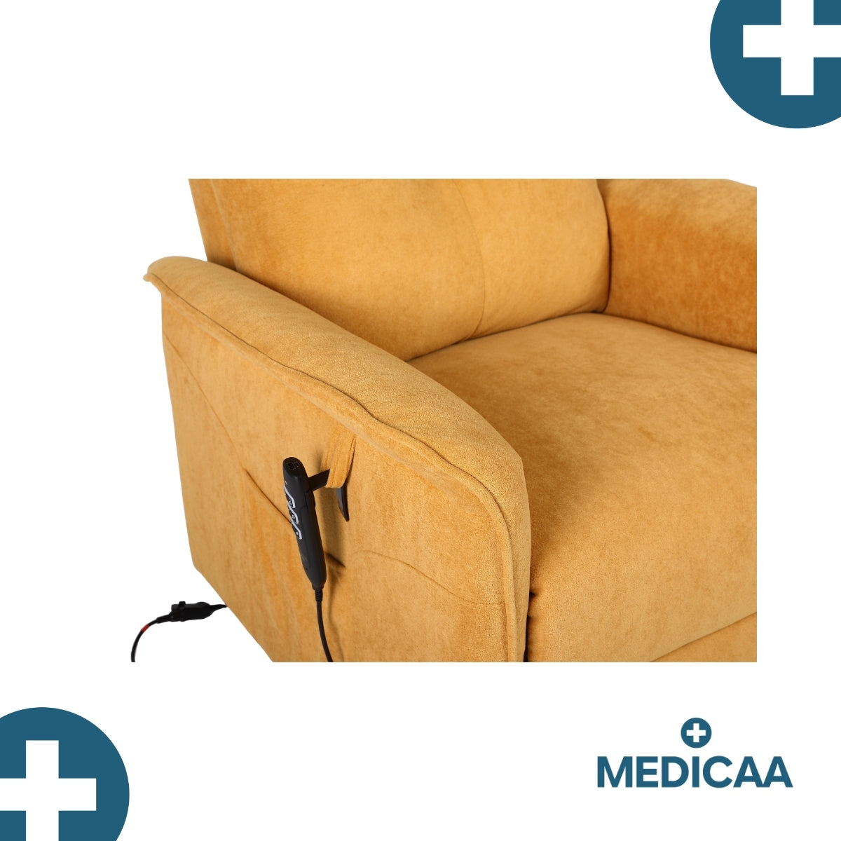 Fauteuil Releveur Premium - 3 Moteurs - Jaune - Modèle Eugène - Tranquille Émile